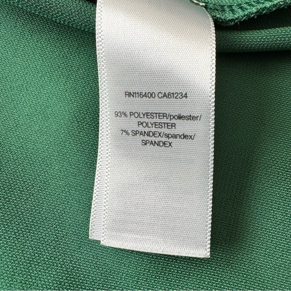 Lark & Ro Emerald Green Jersey Fabric Long Sleeve Wrap Tie Dress Size M - Picture 11 of 15